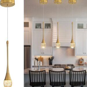 Single Head Gold Bubble Crystal Chandeliers