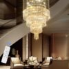 Modern Long Staircase Crystal Chandeliers - Image 4
