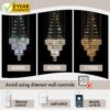 Modern Long Staircase Crystal Chandeliers - Image 3