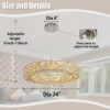 Dia 24" Modern Crystal Chandelier - Image 2