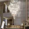 Modern Long Staircase Crystal Chandeliers - Image 5